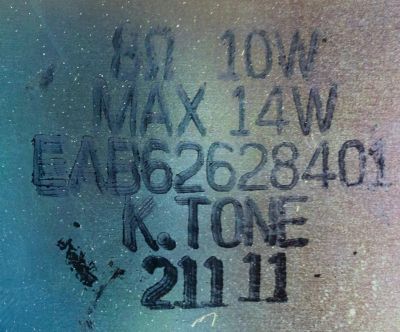 KIT DE BOCINAS PARA TV LG ( 3 PZ ) / NUMERO DE PARTE EAB62649401 / 8Ω 10/14W / EAB62628401 / MKC669759 / LM9600 COVER, WOOFER BACK / PANEL LM96M55T460V12 / MODELO 55LM9600-UC.AUSWLJR - Imagen 4